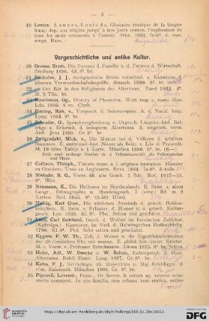 Vorgeschichtliche und antike Kultur (Nr. 20-42)