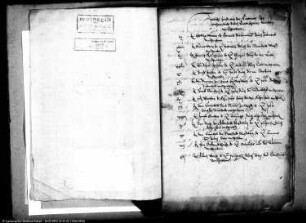 Verzeichnis von kontrahierten Schulden des Erzbischofs Ernst