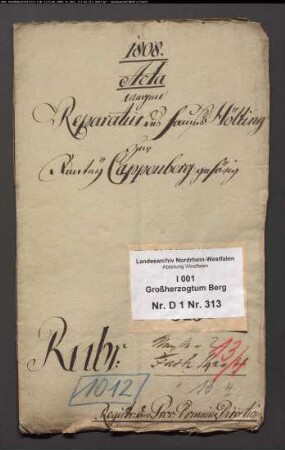 Reparatur der zur Rentei Cappenberg gehörigen Häuser Hölting und Eickholt
