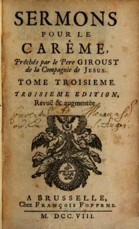 Sermons Pour Le Carême, 3