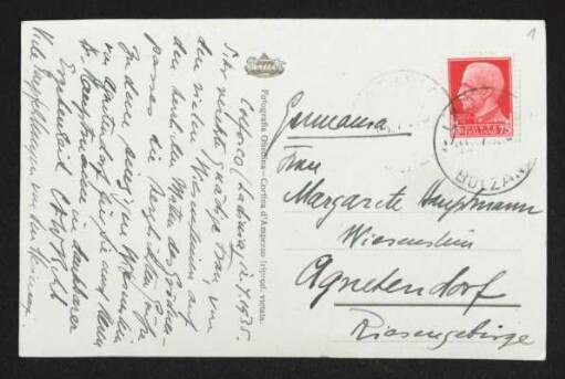 Brief von Carl F. W. Behl an Margarete Hauptmann