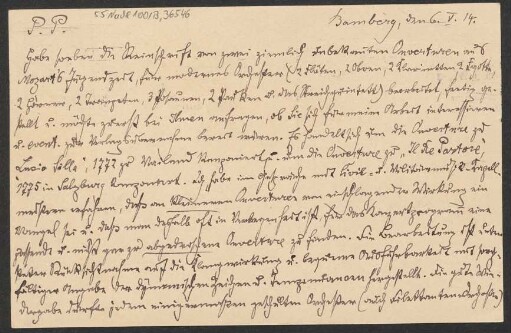Brief an B. Schott's Söhne : 06.05.1914