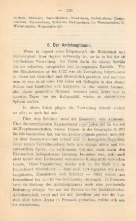 6. Der Amtshauptmann