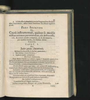 Caput I. De Iudice paratae Executionis.