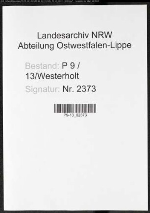 Sterberegister Standesamt Westerholt