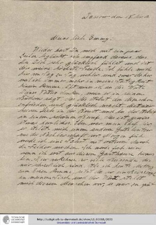 Brief vom 18.11.1903