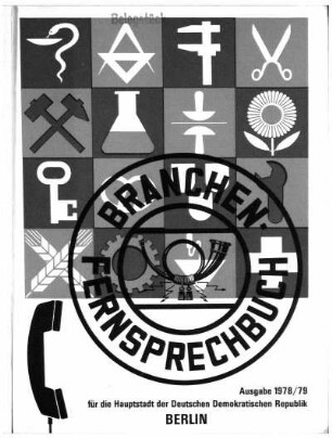 1978/79: Branchen-Fernsprechbuch für die Hauptstadt der Deutschen Demokratischen Republik Berlin