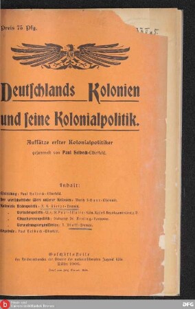 Deutschlands Kolonien und seine Kolonialpolitik