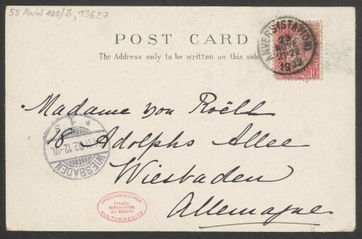 Brief an Mariette von Roell : 23.11.1902
