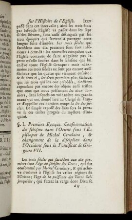 §. I. Premiere Epoque.