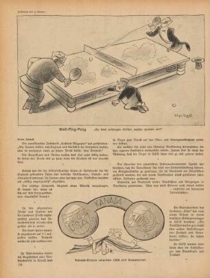 "Welt-Ping-Pong" "Kanada-Brücke zwischen USA und Sowjetunion"