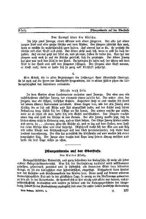 Pflanzenkunde auf der Oberstufe