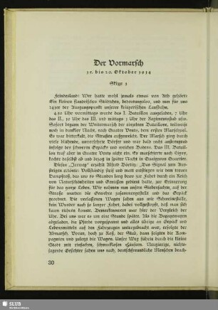 Der Vormarsch : 15. bis 20. Oktober 1914