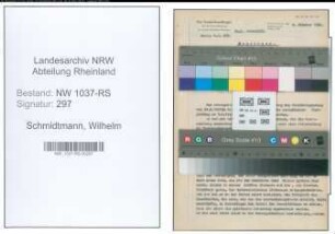 Entnazifizierung Wilhelm Schmidtmann , geb. 04.04.1886 (Stadtverwaltungsrat)