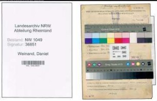 Entnazifizierung Daniel Weinand , geb. 12.08.1891 (Werkmeister)
