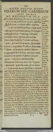 Liber Primus. Ad Maecenatem