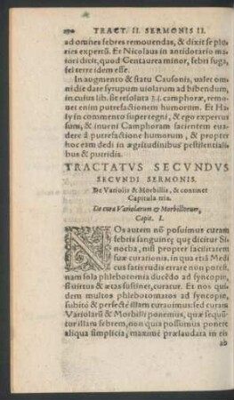 Tractatus Secundus Secundi Sermonis.