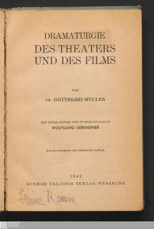 Dramaturgie des Theaters und des Films