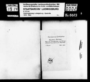 Schadenersatzforderung des Heinrich Bräuninger, Vaihingen, wegen Brandschaden (Brandstiftung durch einen Insassen des Arbeitshauses)