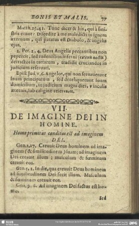 VII. De Imagine Dei In Homine