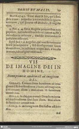 VII. De Imagine Dei In Homine