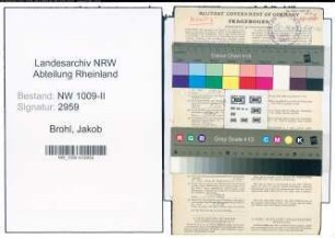 Entnazifizierung Jakob Brohl , geb. 21.02.1896 (Vertreter)