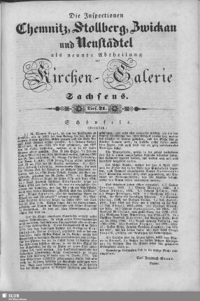 Schönfels (Beschluß), Stollberg, Brünlos : 21. Lieferung