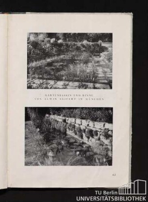 Gartenbassin und Rinne von Alwin Seifert in München