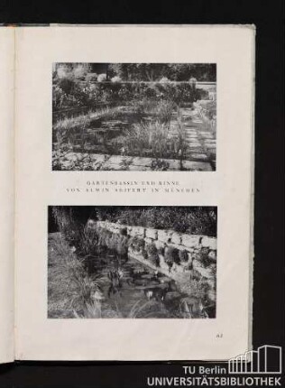 Gartenbassin und Rinne von Alwin Seifert in München