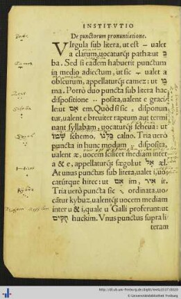 De punctorum pronuntiatione.