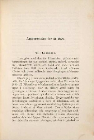 Meddelanden från Svenska Riksarkivet : for åren .... 16. 1892