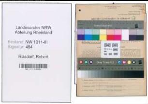 Entnazifizierung Robert Rissdorf , geb. 10.12.1887 (Weber)