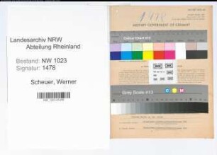 Entnazifizierung Werner Scheuer , geb. 15.03.1910 (Apotheker)