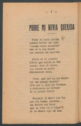 Pobre mi novia querida