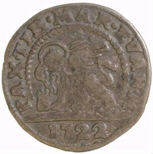 Münze, 5 Soldi, 1722
