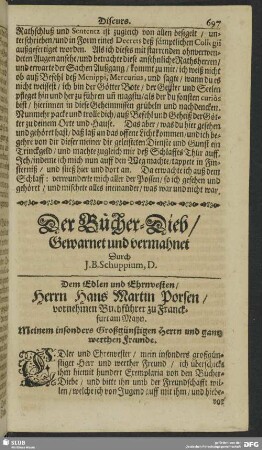 Der Bücher-Dieb, Gewarnet und ermahnet