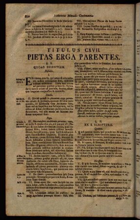 852-859, Titulus CXVII. Pietas erga Parentes.