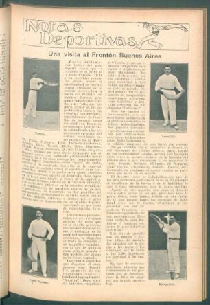 Una visita al Frontón Buenos Aires : Notas deportivas