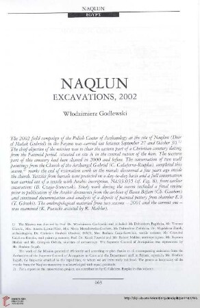 14: Naqlun : excavations, 2002