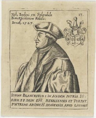 Bildnis des Iohan Blanckfeld