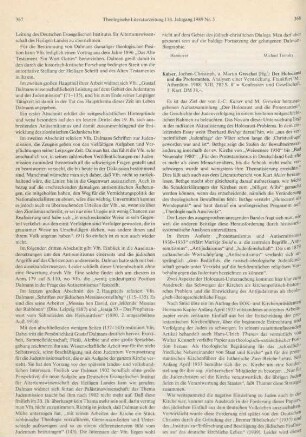 368-369 [Rezension] Der Holocaust und die Protestanten