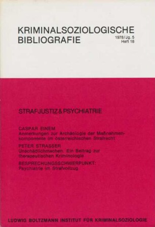 Strafjustiz & Psychiatrie