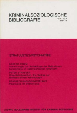 Strafjustiz & Psychiatrie