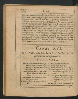 Caput XVI. De Promissione Fidei An iuramento aequiparetur?