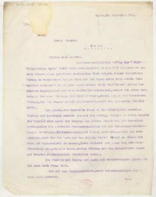 Brief an Erwin Lendvai : 24.09.1921