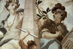 Deckenbild : Allegorie auf den (Dreißigjährigen?) Krieg