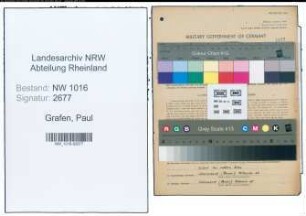 Entnazifizierung Paul Grafen , geb. 30.10.1893 (Kaufmann)