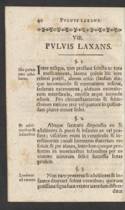 VIII. Pulvis Laxans