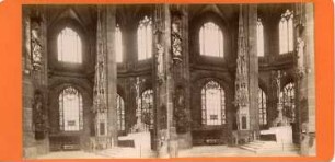 Nürnberg. St. Lorenzkirche. Sakramentshaus (1493-1496; A. Kraft). Stereofoto (Albuminpapier auf Karton), um 1885/1890