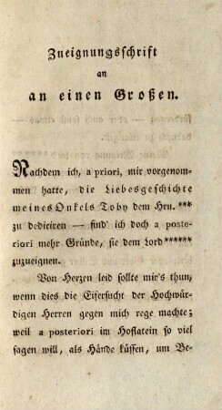 Zueignungsschrift an einen Grpßen